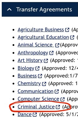 Criminal justice link location help