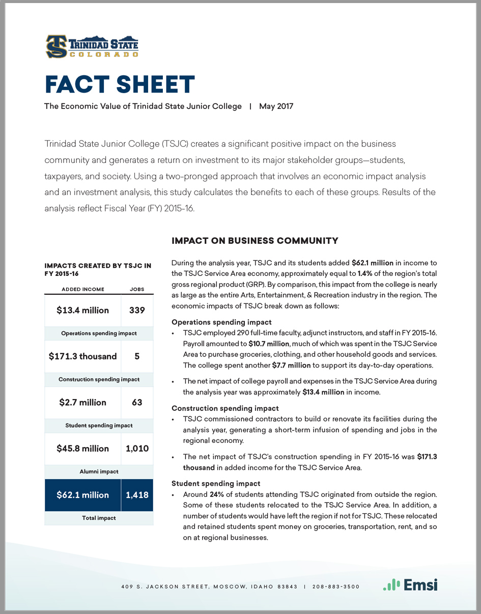 Economic Impact Fact Sheet image